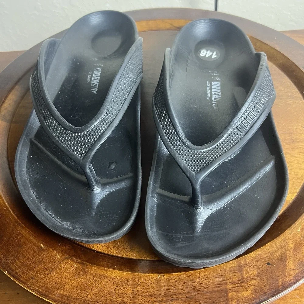 Birkenstock Honolulu EVA Men Black Thong Sandals Flip Flops GorpCore Germany 43‎